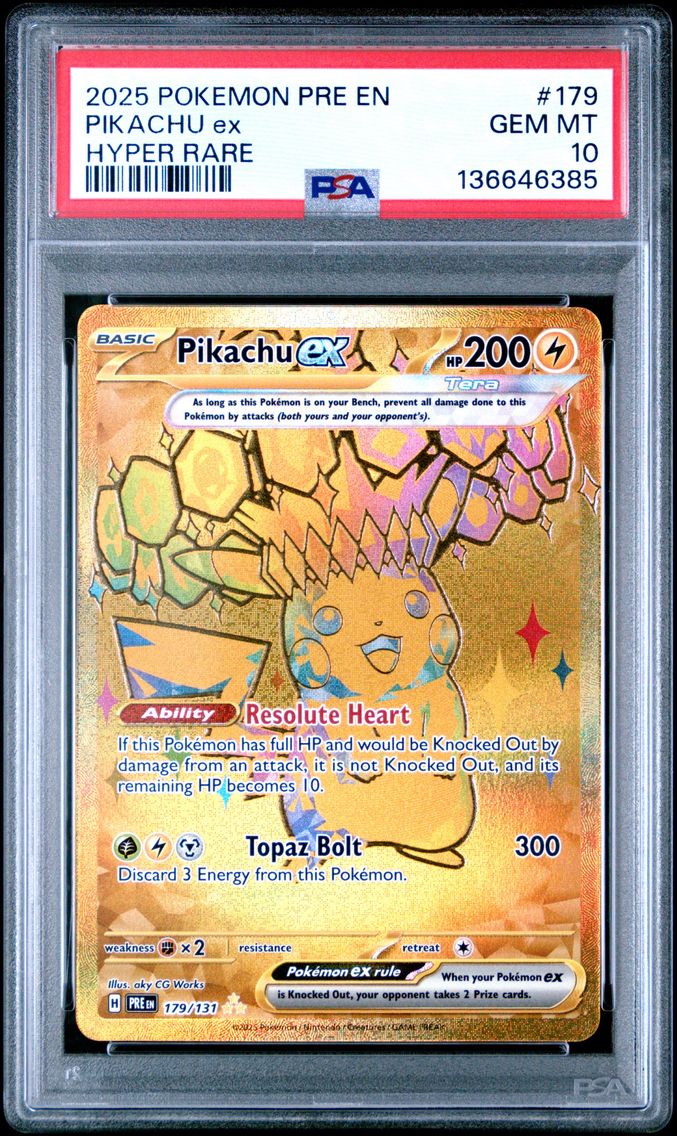 2025 #179 Pikachu EX PSA 10 Pre EN-Prismatic Evolutions
