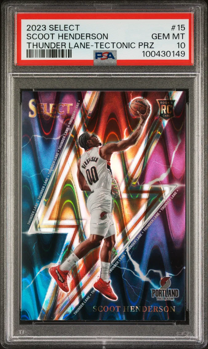 2023 #15 Scoot Henderson PSA 10 Panini Select Thunder Lane