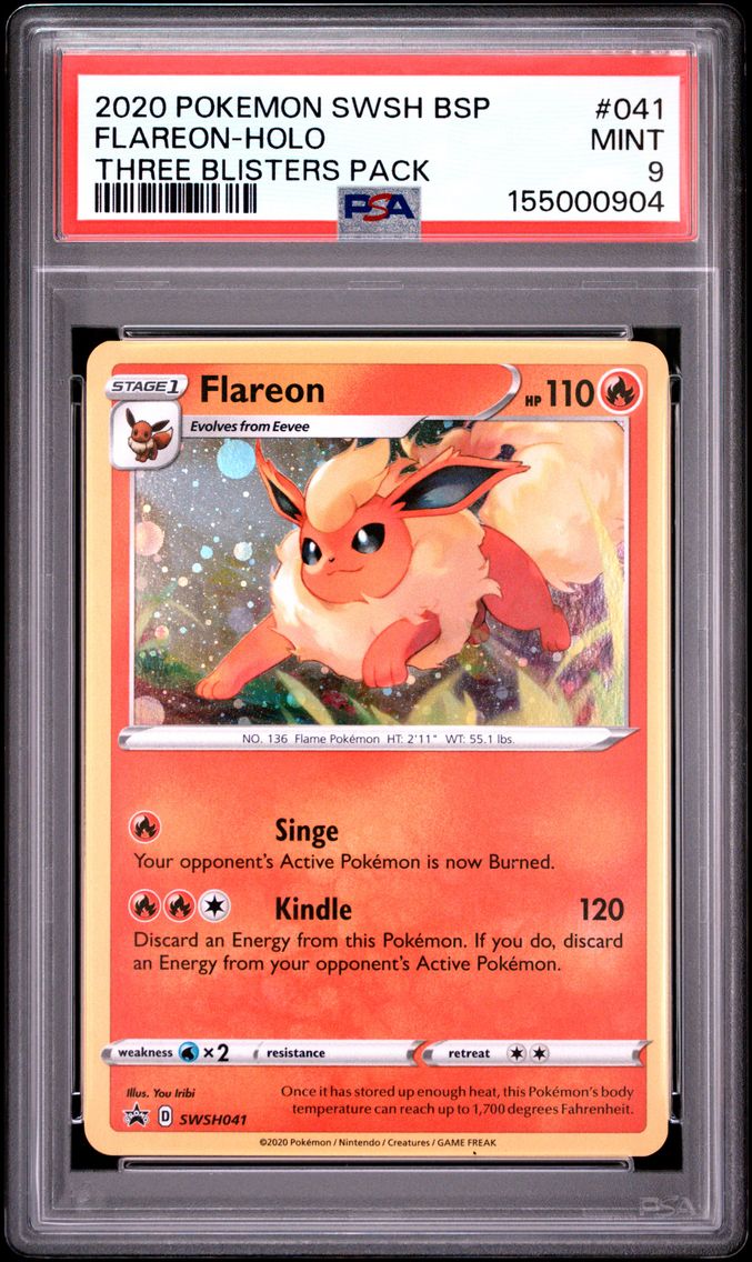 2020 #041 Flareon-Holo PSA 9 Swsh Black Star Promo