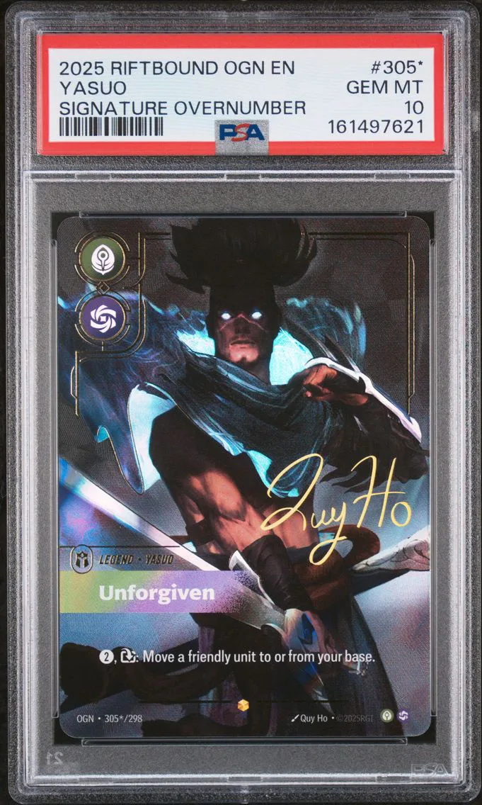 2025 #305* Yasuo - Unforgiven PSA 10 Riftbound: League of Legends Ogn-Origins