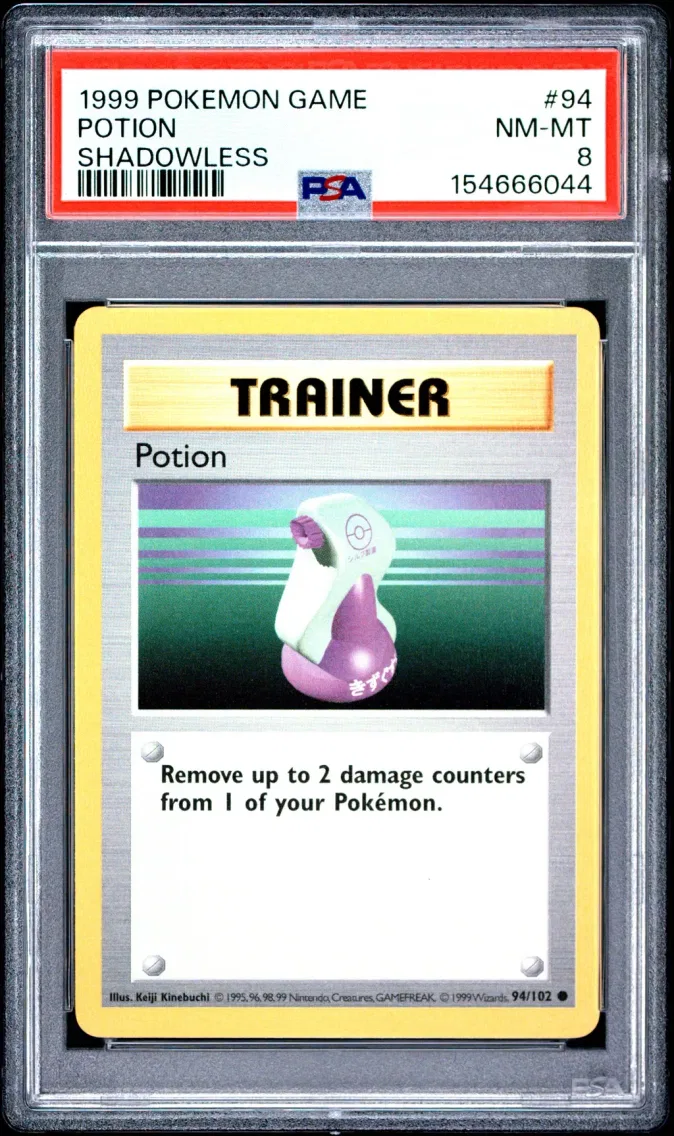 1999 Pokemon Game Potion Shadowless Game #94 PSA 8