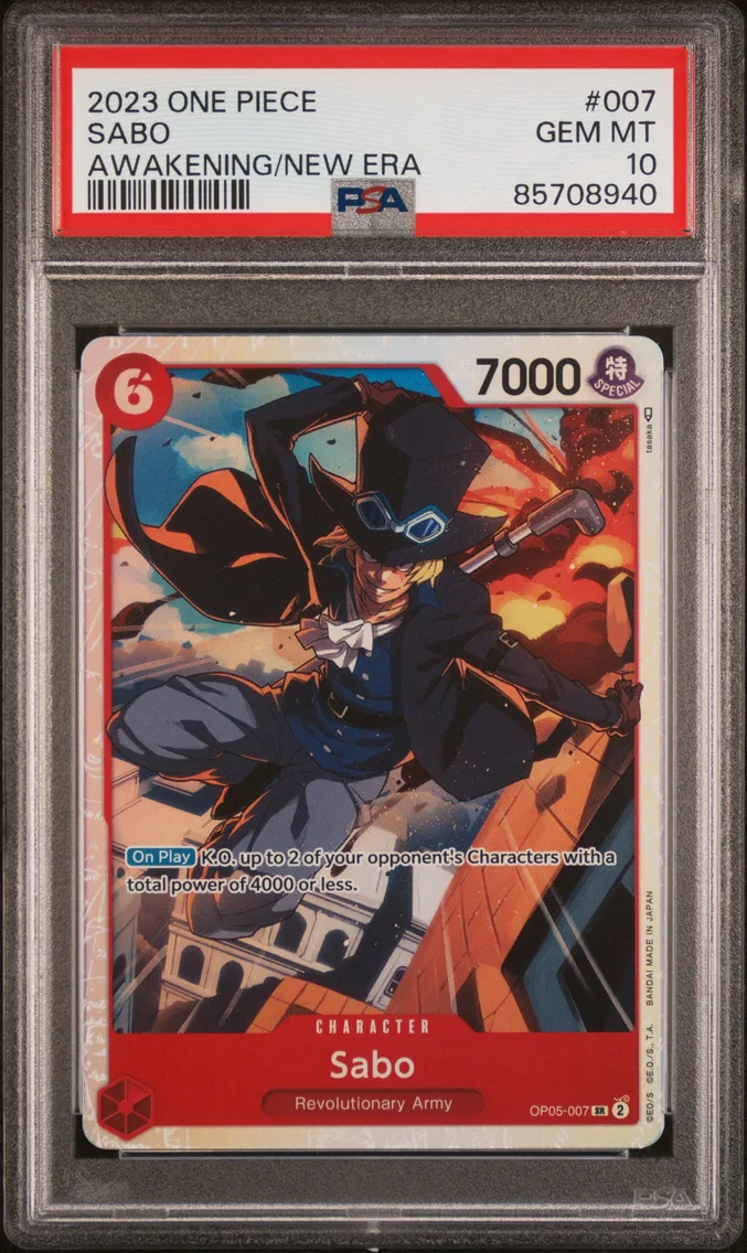 2023 #007 Sabo PSA 10 One Piece OP05-Awakening of the New Era