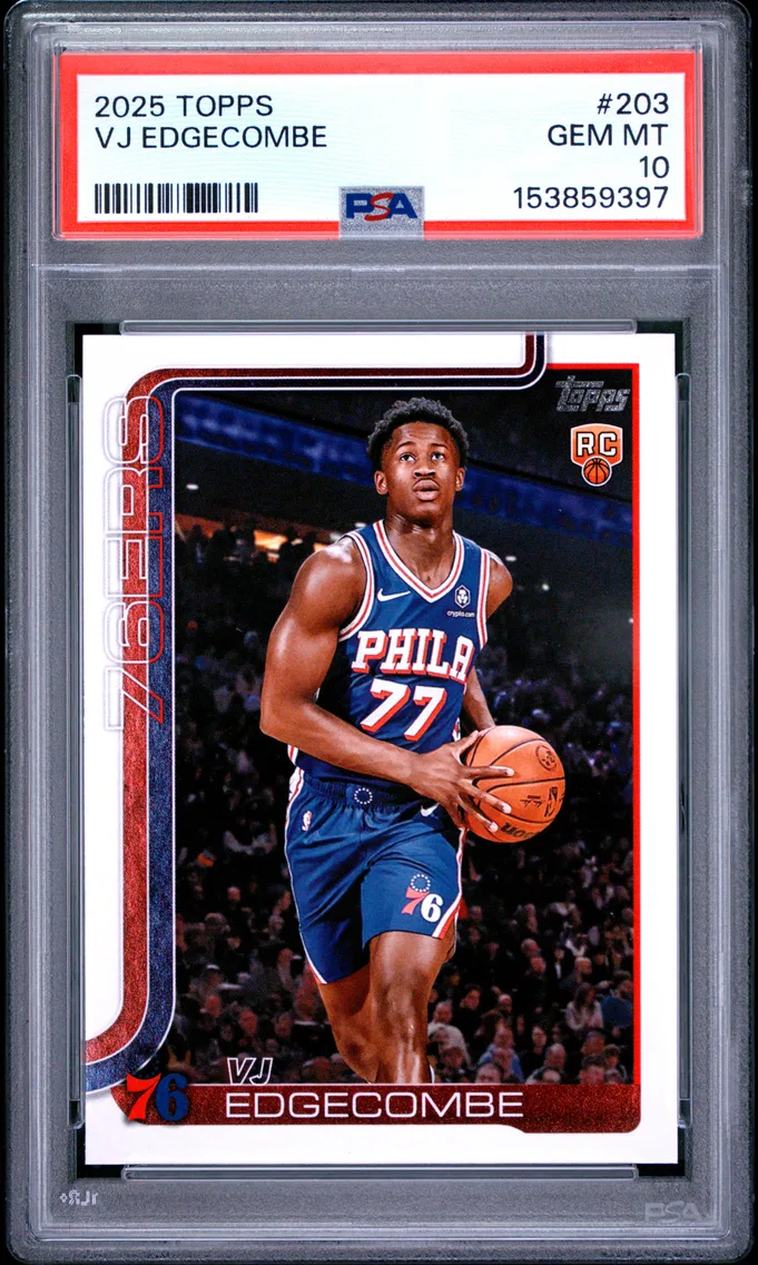 2025 #203 VJ Edgecombe PSA 10 Topps