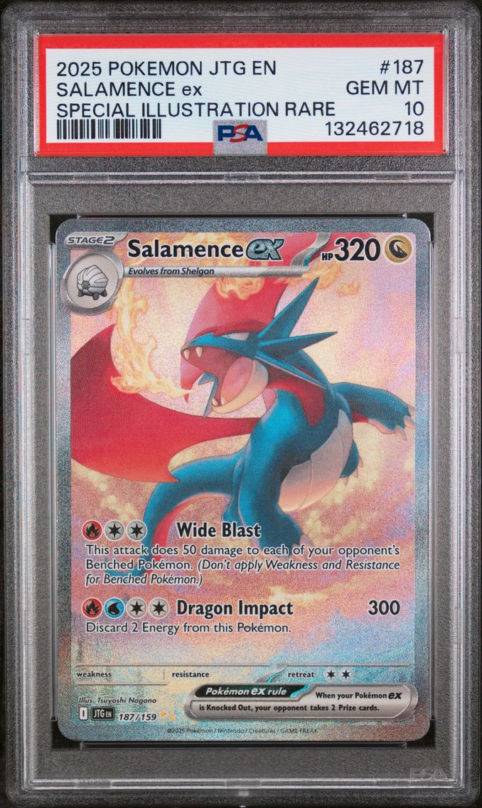 2025 #187 Salamence EX PSA 10 Jtg EN-Journey Together