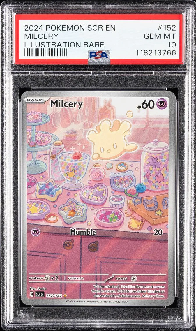 2024 #152 Milcery PSA 10 Scr EN-Stellar Crown Pokemon