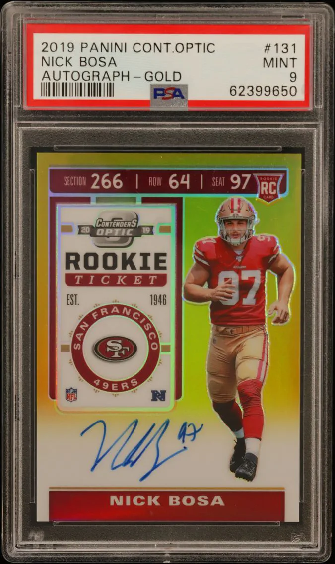 2019 #131 Nick Bosa PSA 9 Panini Contenders Optic