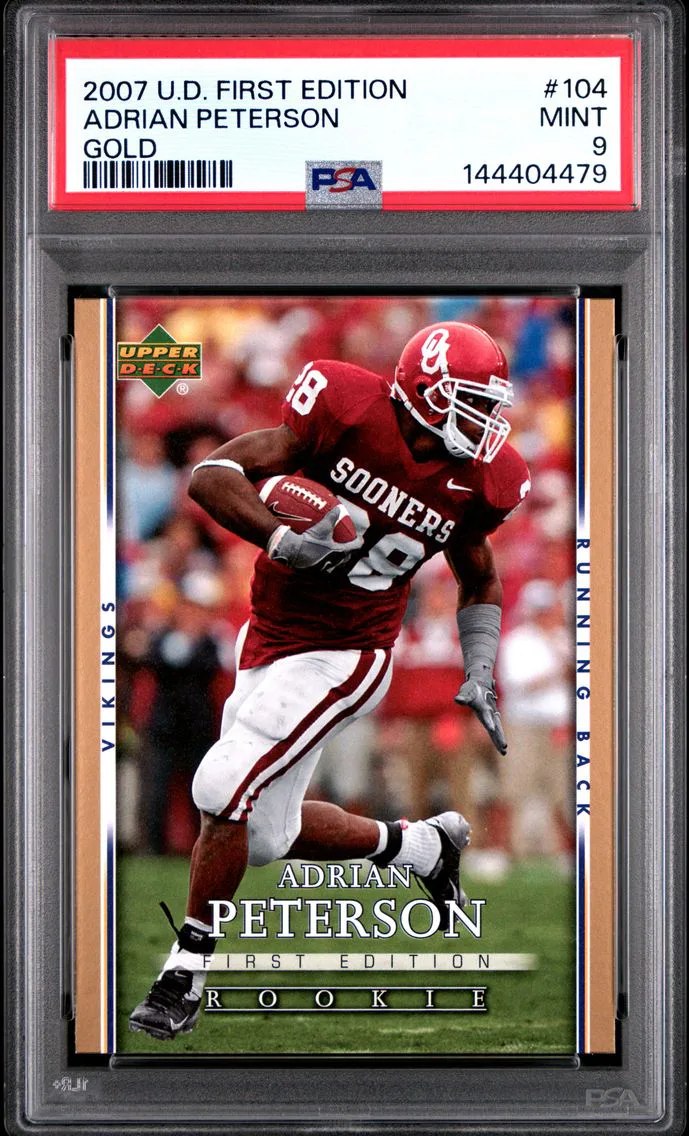2007 #104 Adrian Peterson PSA 9 Upper Deck First Edition