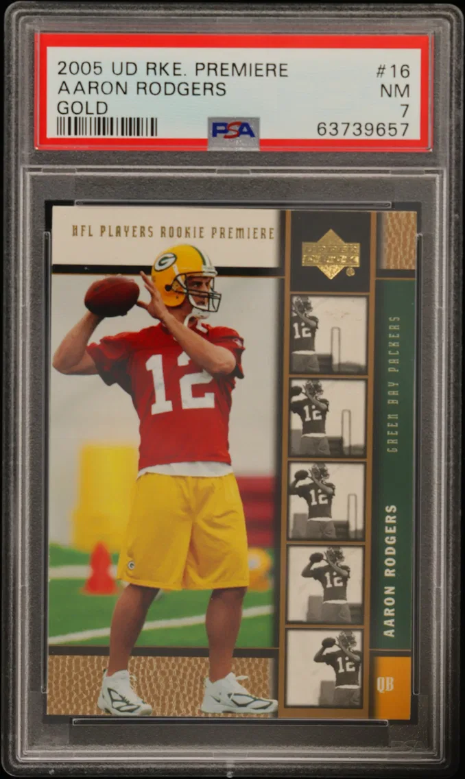 2005 #16 Aaron Rodgers PSA 7 Upper Deck Rookie Premiere