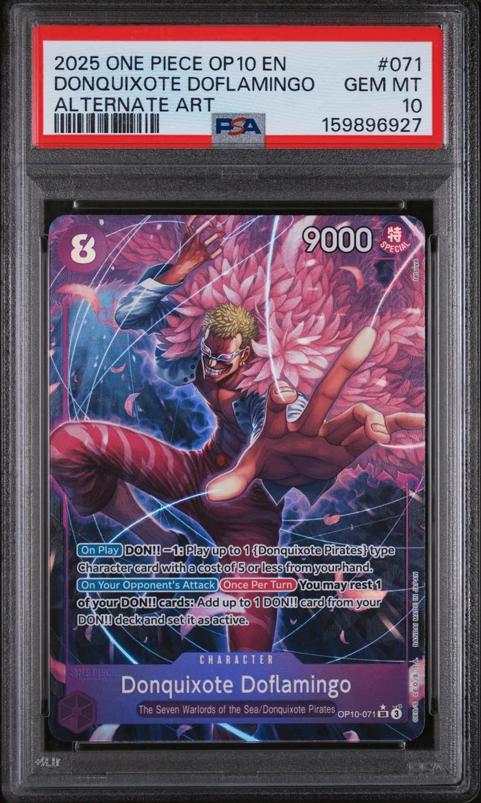 2025 #071 Donquixote Doflamingo PSA 10 One Piece OP10-Royal Blood