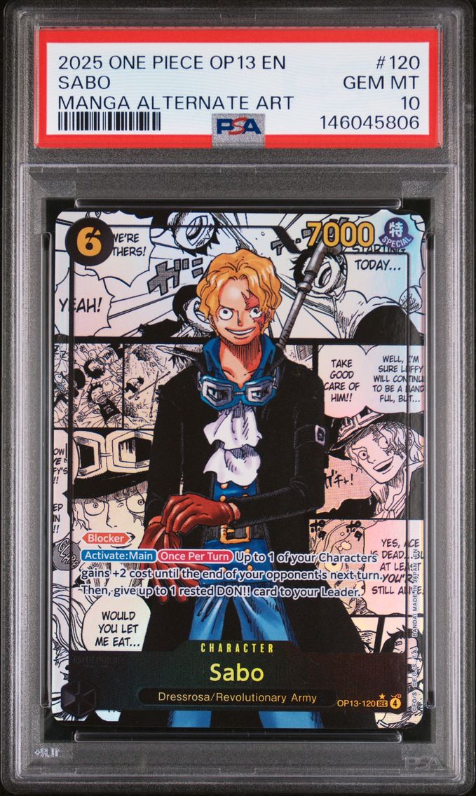 2025 #120 Sabo PSA 10 One Piece 