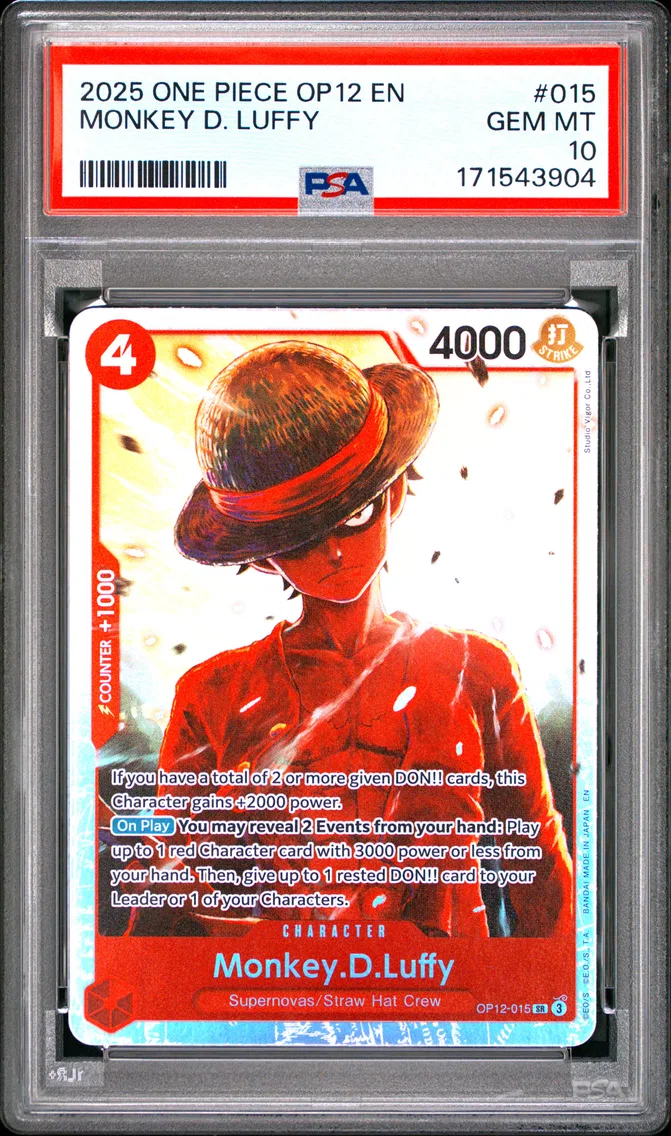 2025 #015 Monkey D. Luffy PSA 10 One Piece OP12-Legacy of the Master