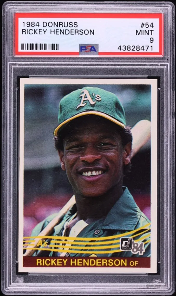 1984 Donruss Rickey Henderson #54 PSA 9 MINT