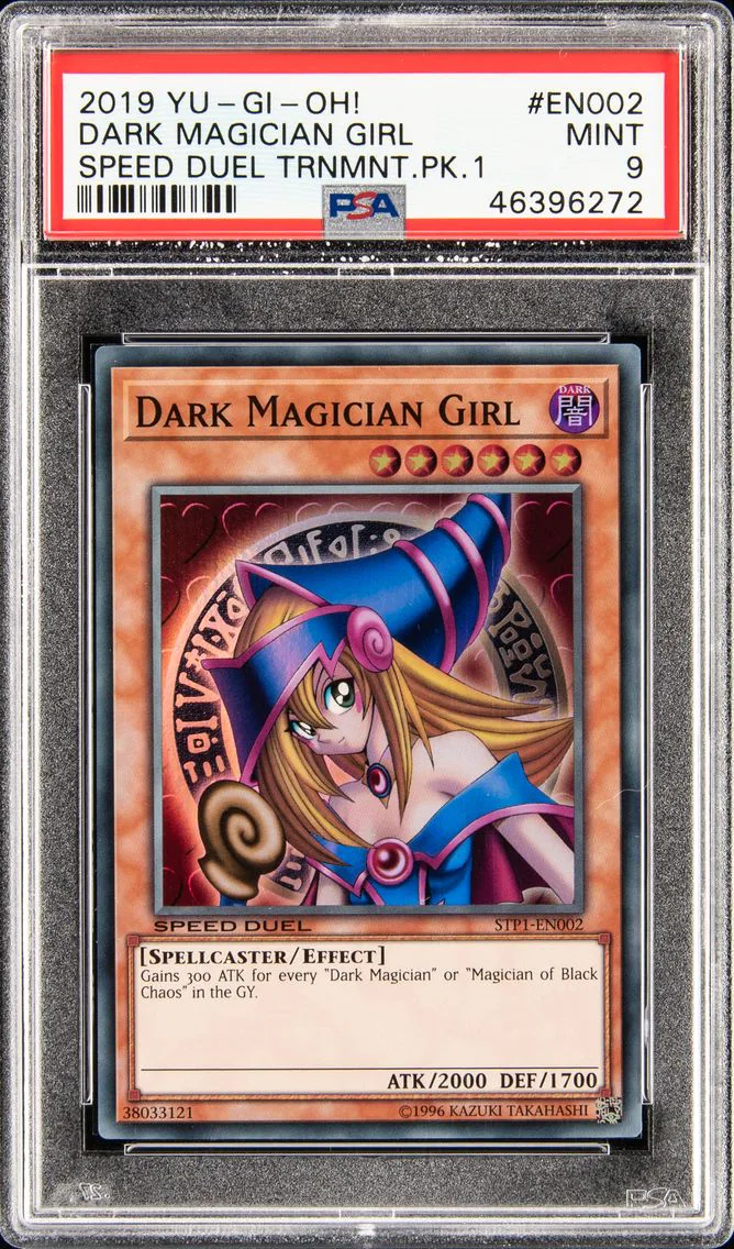 2019 YU-GI-OH! SPEED DUEL TOURNAMENT PACK 1 #EN002 DARK MAGICIAN GIRL SUPER RARE PSA 9