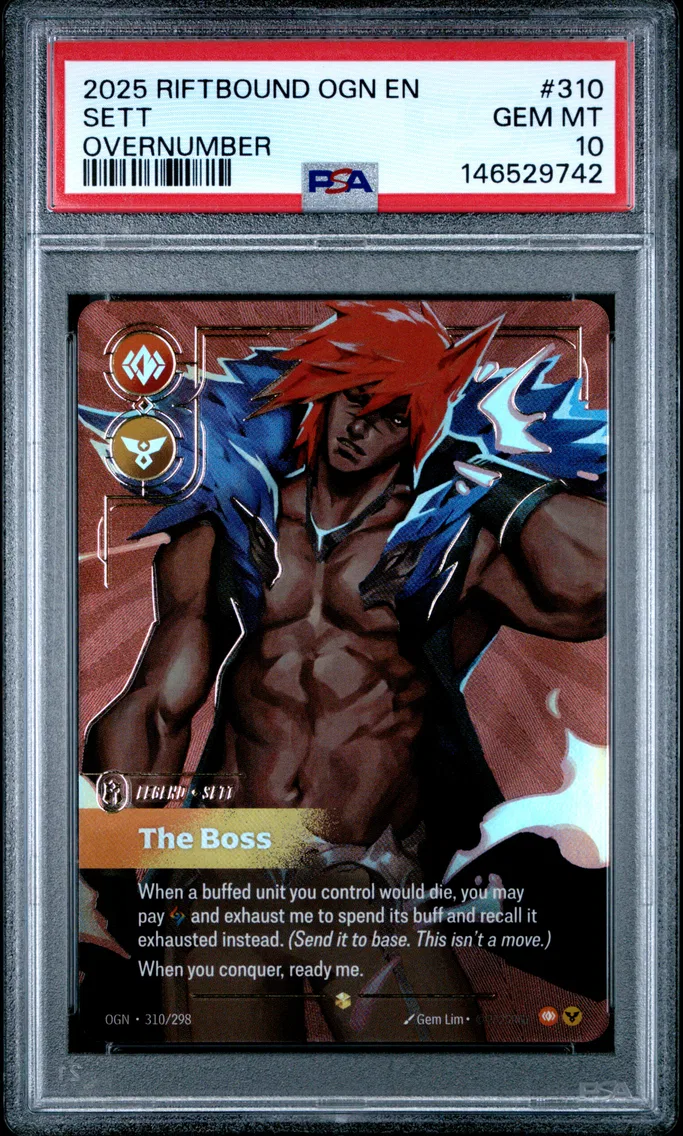2025 #310 Sett - the Boss PSA 10 Riftbound: League of Legends Ogn-Origins