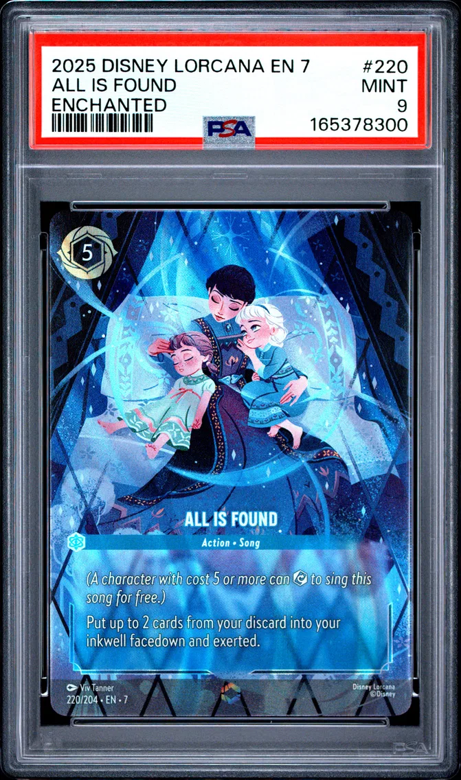 2025 #220 All Is Found PSA 9 Disney Lorcana EN 7-Archazia's Island