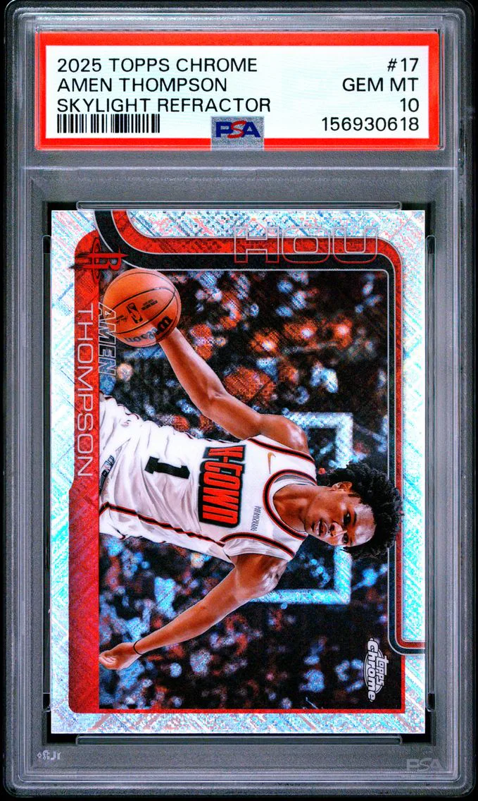 2025 #17 Amen Thompson PSA 10 Topps Chrome