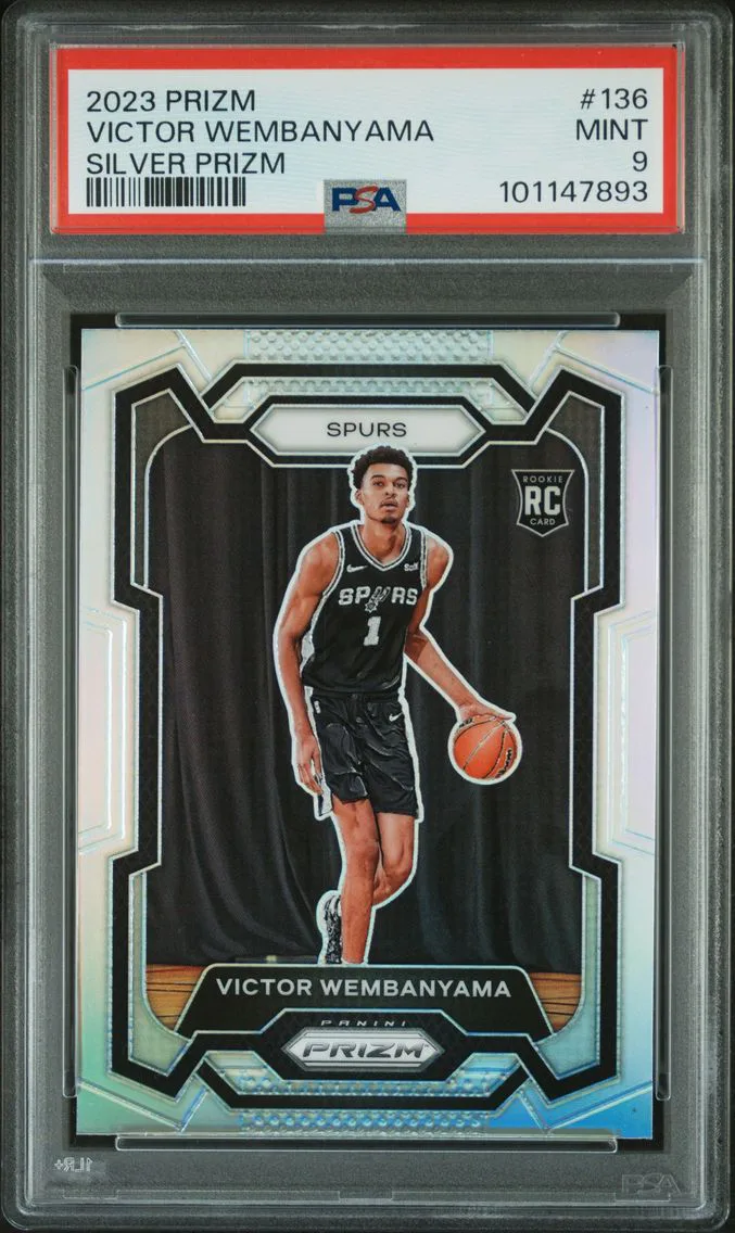 2023 #136 VICTOR WEMBANYAMA PSA 9 Panini Prizm