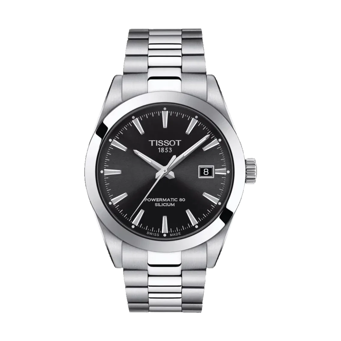 Tissot Gentleman Powermatic 80 Silicium 40mm - Black on Bracelet