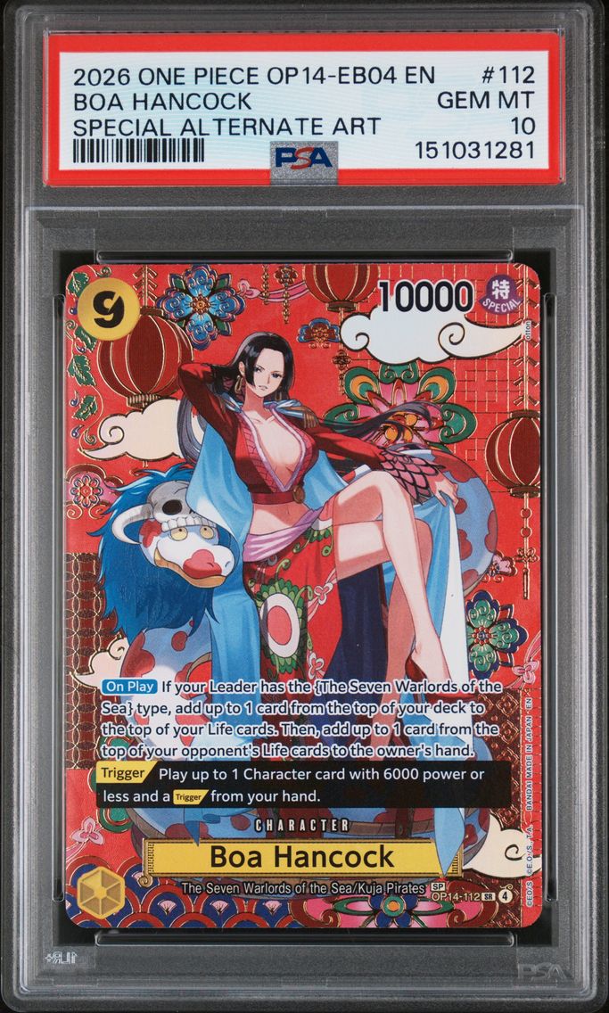 2026 #112 Boa Hancock PSA 10 One Piece OP14-EB04-the Azure Sea's Seven