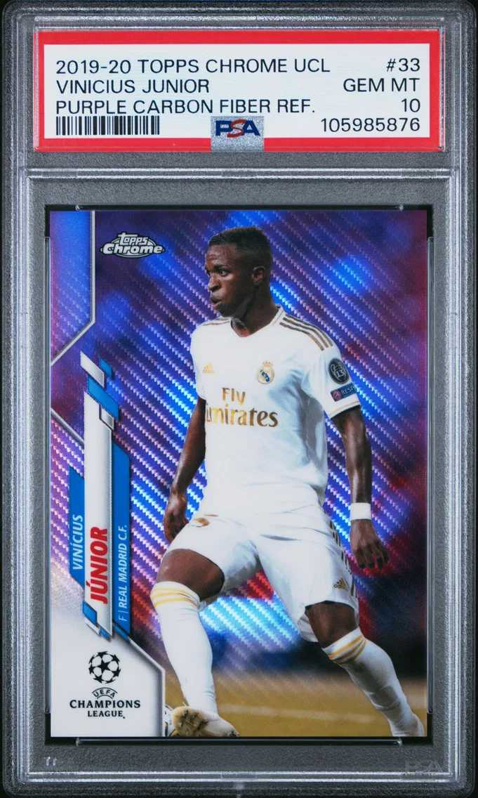 2019 #33 Vinicius Junior PSA 10 Topps Chrome UEFA Champions League