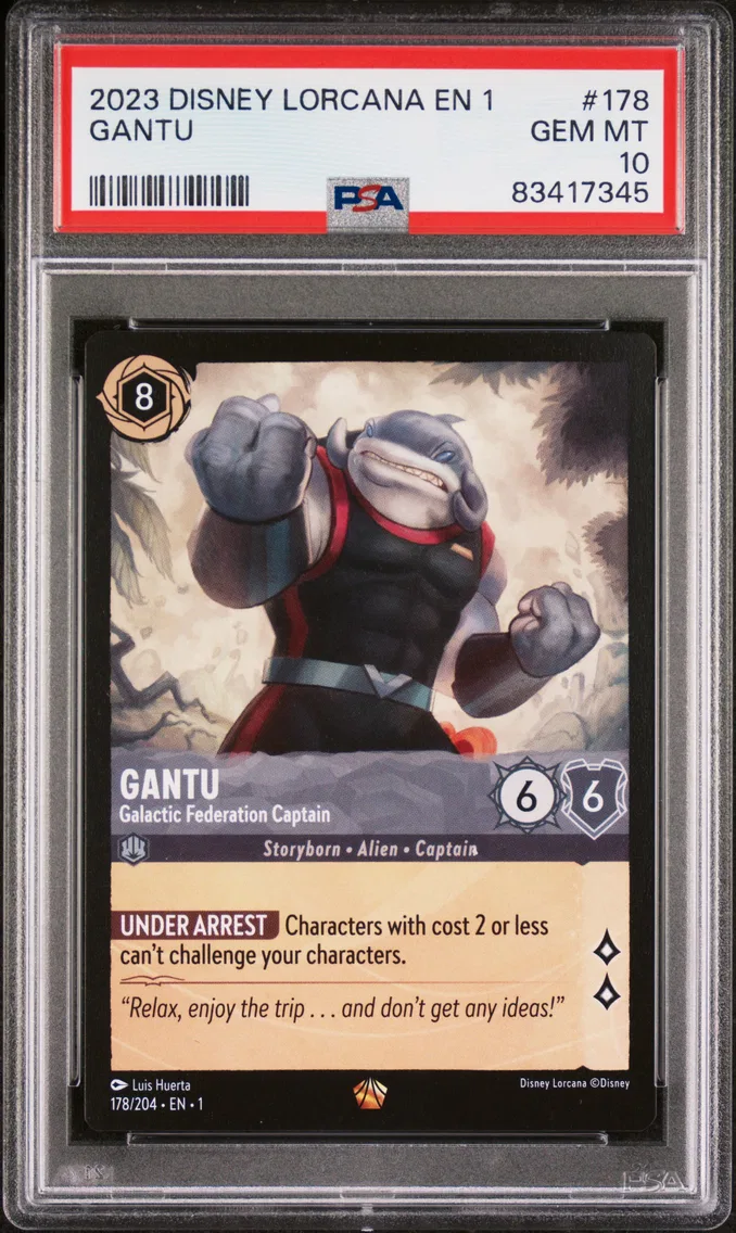 2023 #178 GANTU PSA 10 Disney Lorcana EN 1-the First Chapter