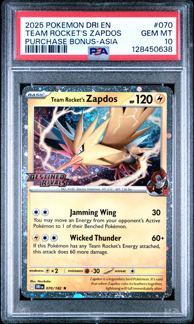 2025 #070 Team Rocket's Zapdos P