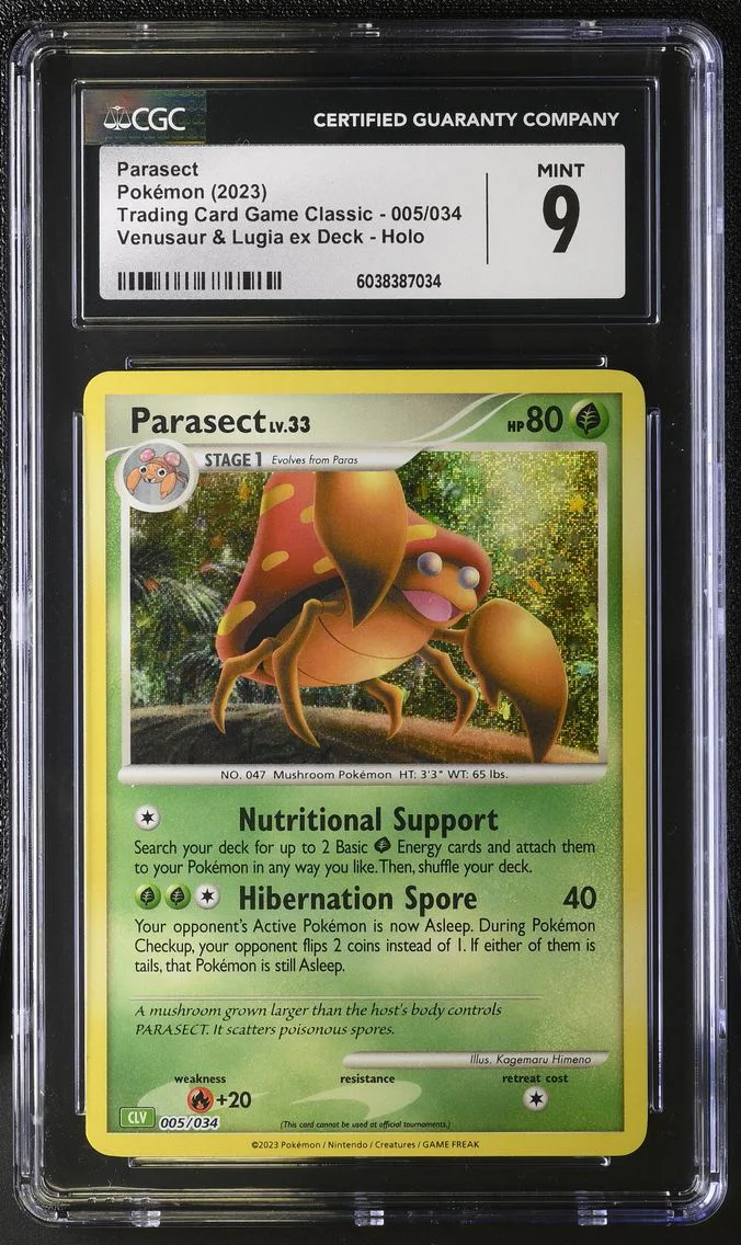 2023 #005 Parasect CGC 9 Trading Card Game Classic - CLV, CLC, CLB - English
