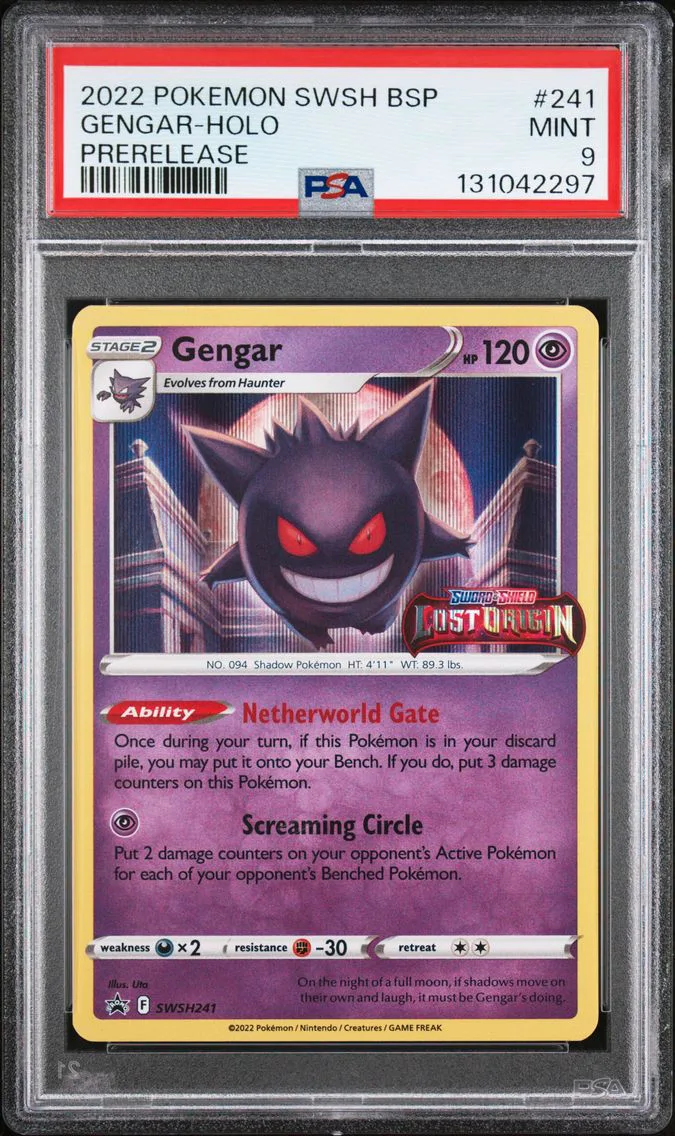 2022 #241 Gengar-Holo PSA 9 Swsh Black Star Promo Pokemon