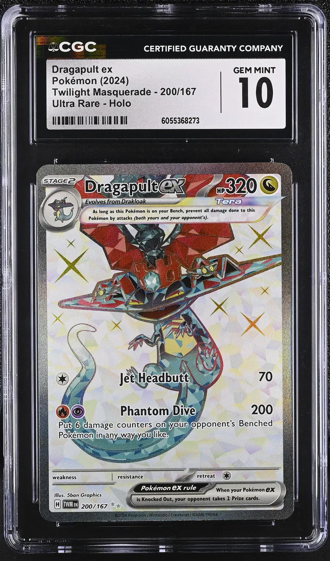 2024 #200 Dragapult ex CGC 10 Twilight Masquerade - TWM EN - English