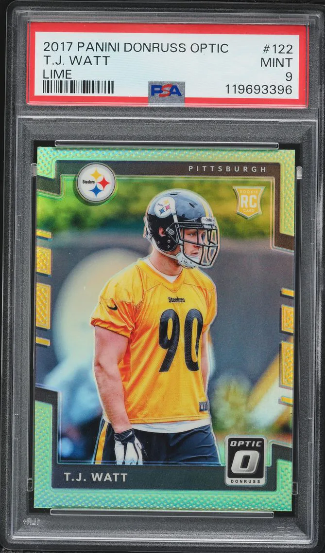 2017 #122 T.J. Watt PSA 9 Panini Donruss Optic Football