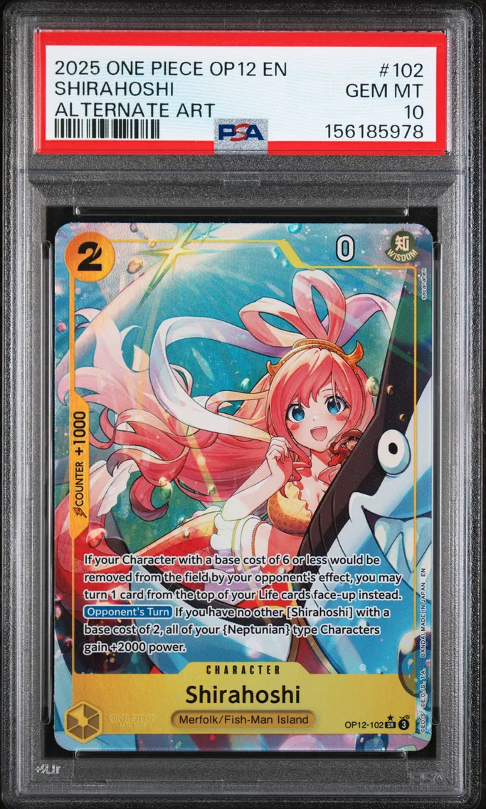 2025 #102 Shirahoshi PSA 10 One Piece OP12-Legacy of the Master