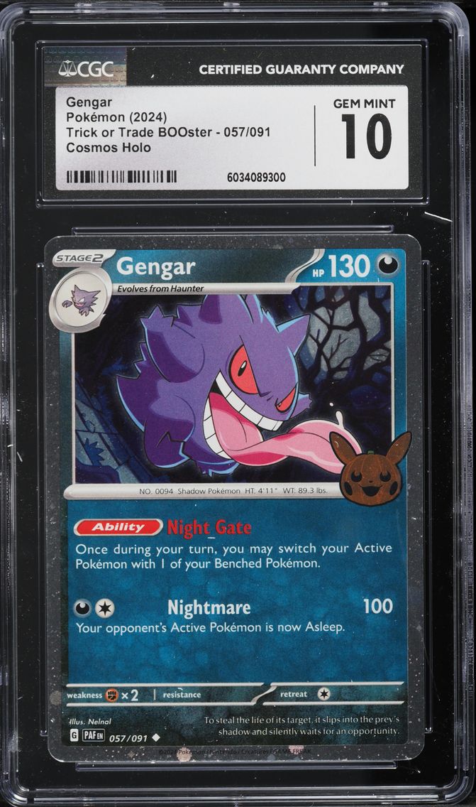 2024 #057 Gengar CGC 10 Trick or Trade BOOster (2024) - English Pokemon