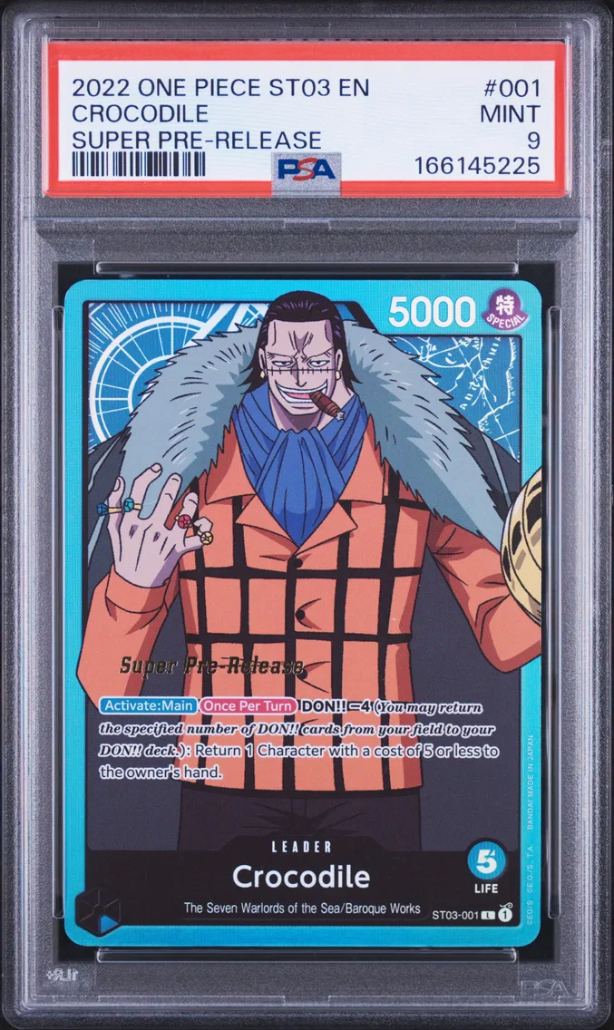 2022 #001 Crocodile PSA 9 One Piece Starter Deck ST03-the Seven Warlords of the Sea