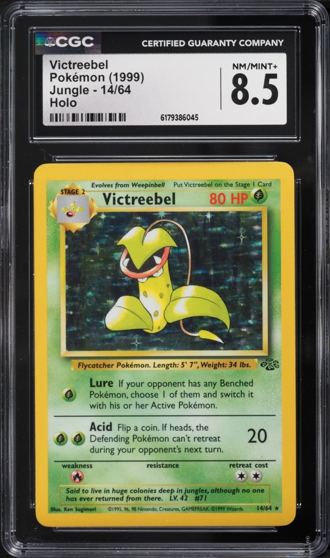 1999 Pokemon Jungle Holo Victreebel #14 CGC 8.5 NM-MT+