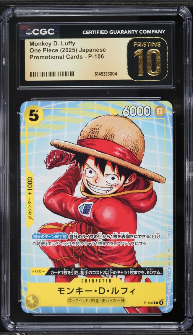 2025 #P-106 Monkey D. Luffy CGC 10 One Piece Japanese Promo
