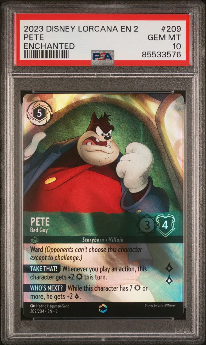 2023 #209 Pete - Bad Guy PSA 10 Disney Lorcana EN 2-Rise of the Floodborn