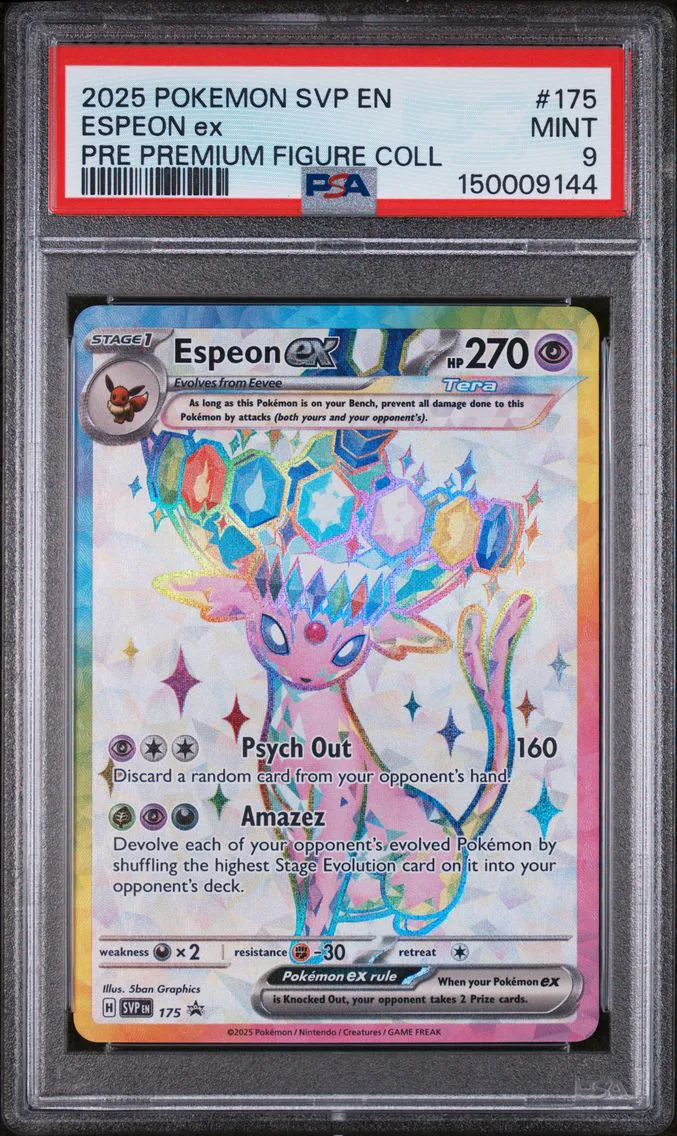 2025 #175 Espeon EX PSA 9 Svp EN-SV Black Star Promo