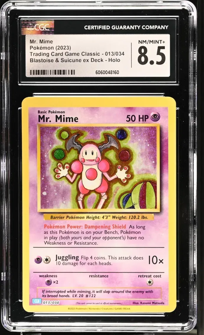 2023 #013 Mr. Mime CGC 8.5 Trading Card Game Classic - CLV, CLC, CLB - English