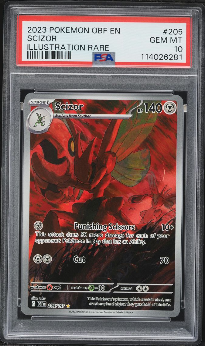 2023 #205 Scizor PSA 10 Obf EN-O