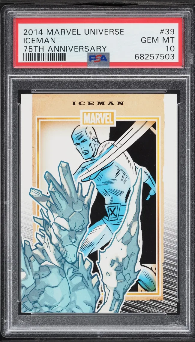 2014 #39 Rittenhouse Marvel 75th Anniversary Iceman GEM MINT PSA 10