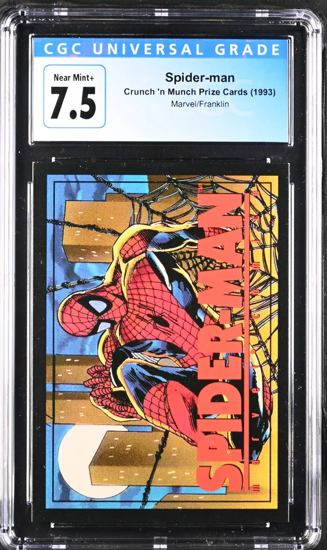 1993 #NA Spider-man CGC 7.5 Crunch 'n Munch Prize Cards - English