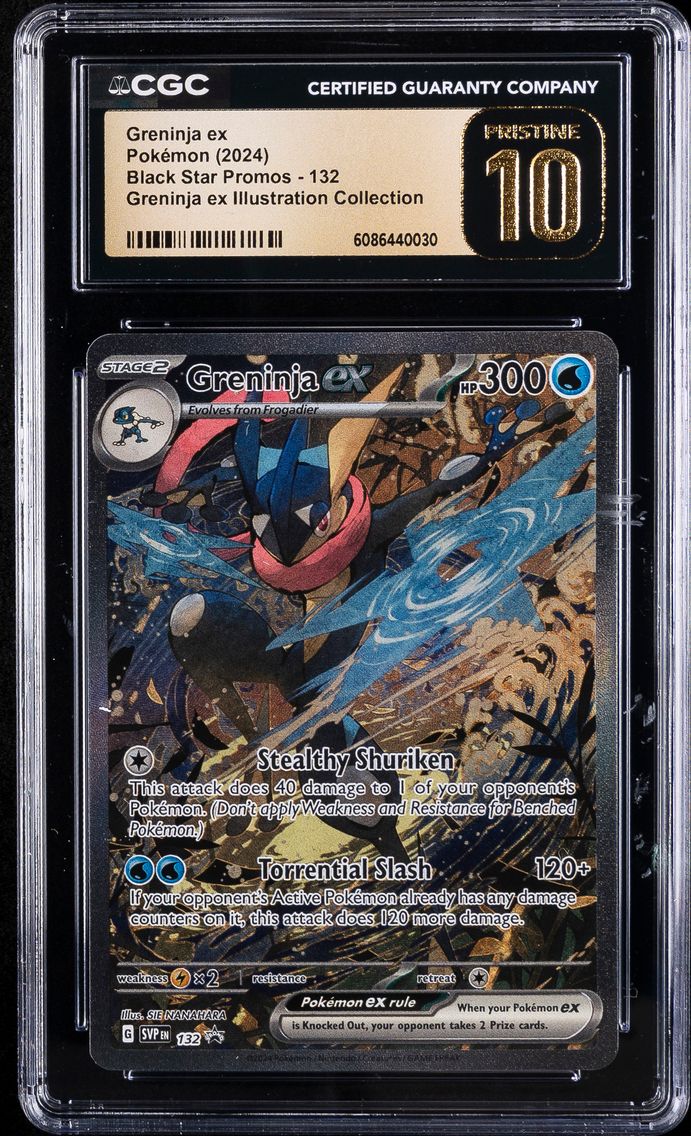 2024 #132 Greninja EX CGC 10 Pristine Svp EN-SV Black Star Promo Pokemon