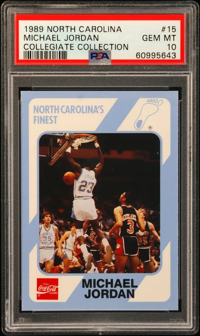 1989 #15 Michael Jordan PSA 10 Collegiate Collection North Carolina