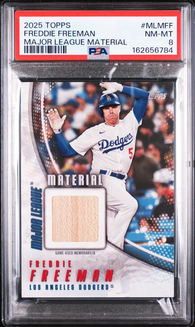 2025 #MLMFF Freddie Freeman PSA 8 Topps Major League Material