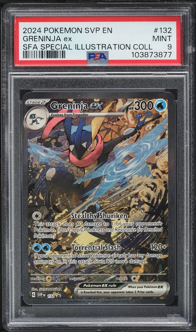 2024 #132 Greninja EX PSA 9 Svp EN-SV Black Star Promo Pokemon