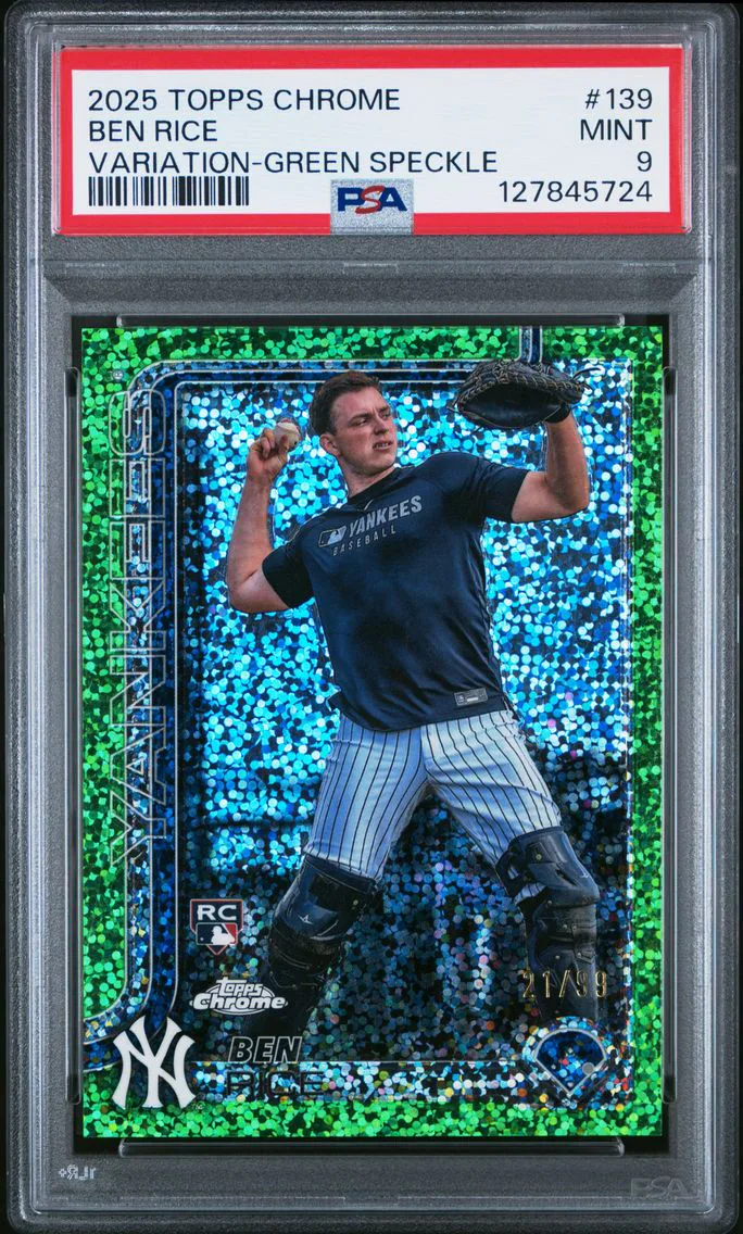 2025 #139 Ben Rice PSA 9 Topps Chrome