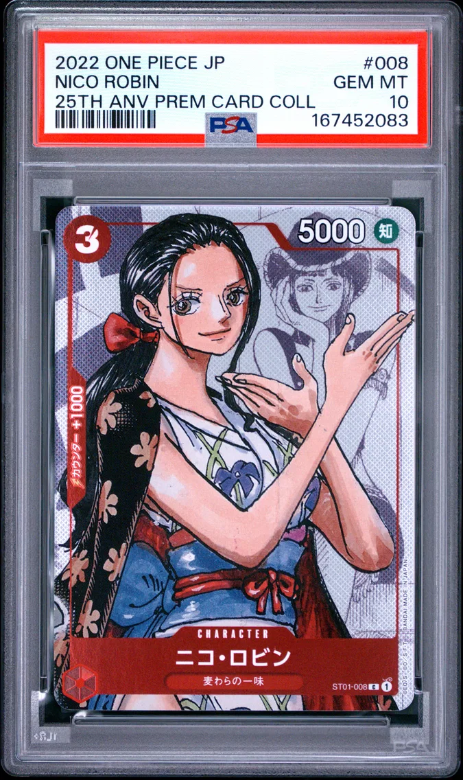 2022 #008 Nico Robin PSA 10 One Piece Japanese 25th Anniversary Premium Card Collection