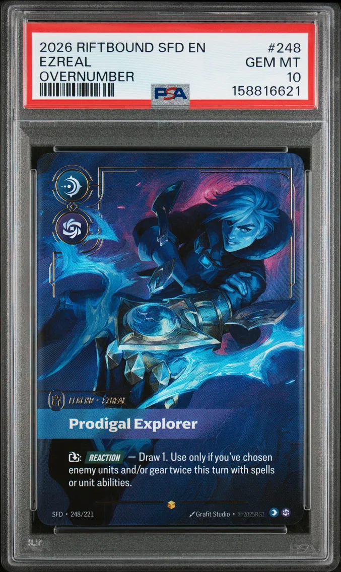 2026 #248 Ezreal - Prodigal Explorer PSA 10 Riftbound: League of Legends Sfd-Spiritforged