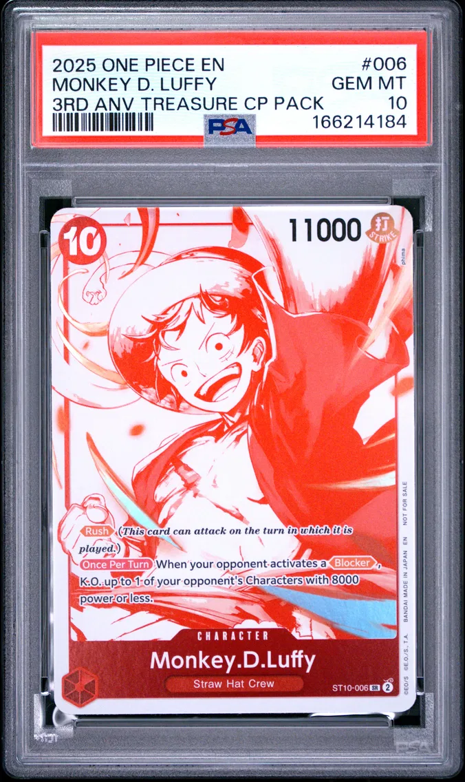2025 #006 Monkey D. Luffy PSA 10 One Piece 3rd Anniversary! One Piece Card Treasure Campaign Pack