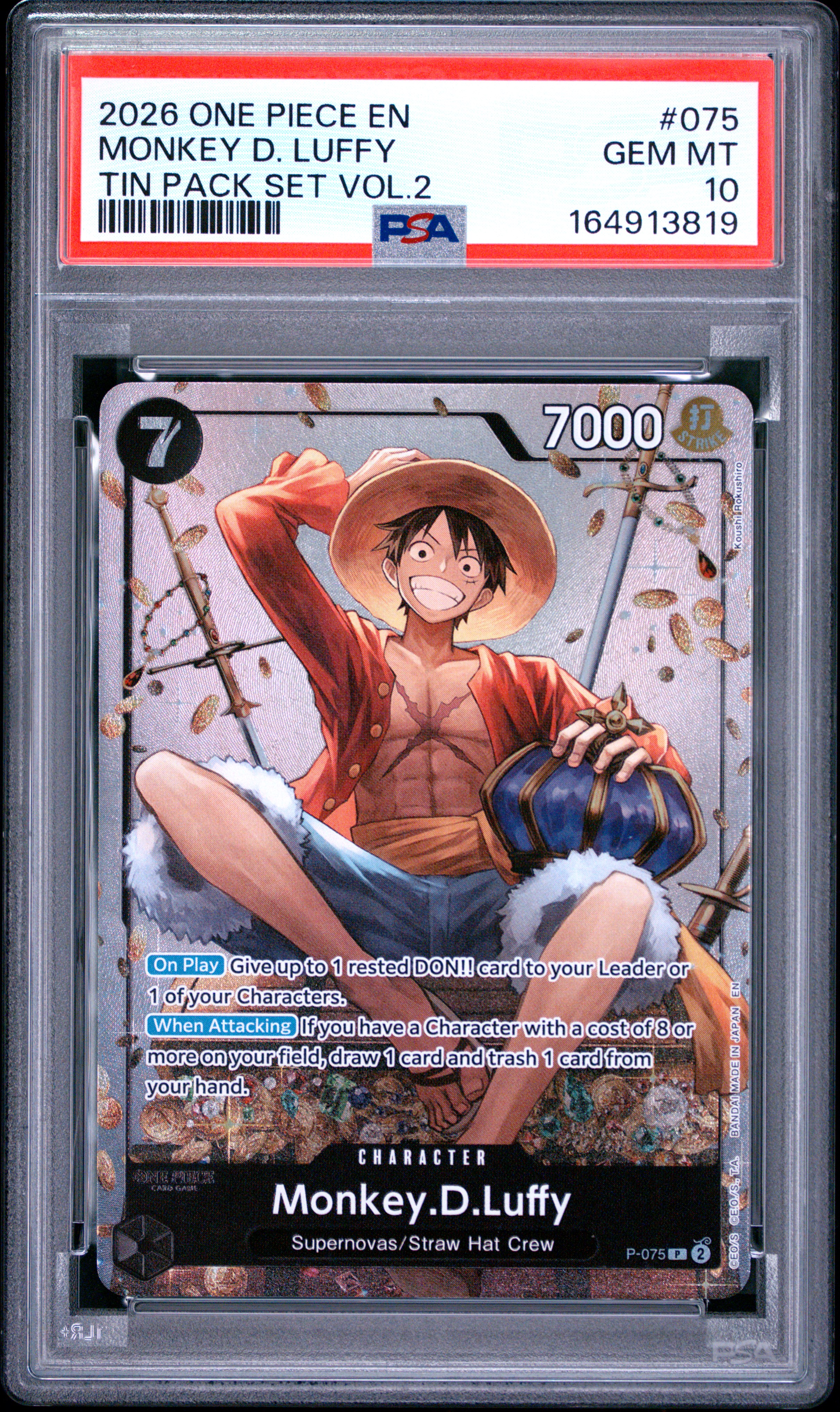 2026 #075 Monkey D. Luffy PSA 10 One Piece Promos